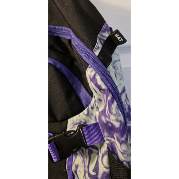Adidas Backpack Bat Equipment Bag Pockets Softball Women's Black Purple One Size - Picture 4 of 12